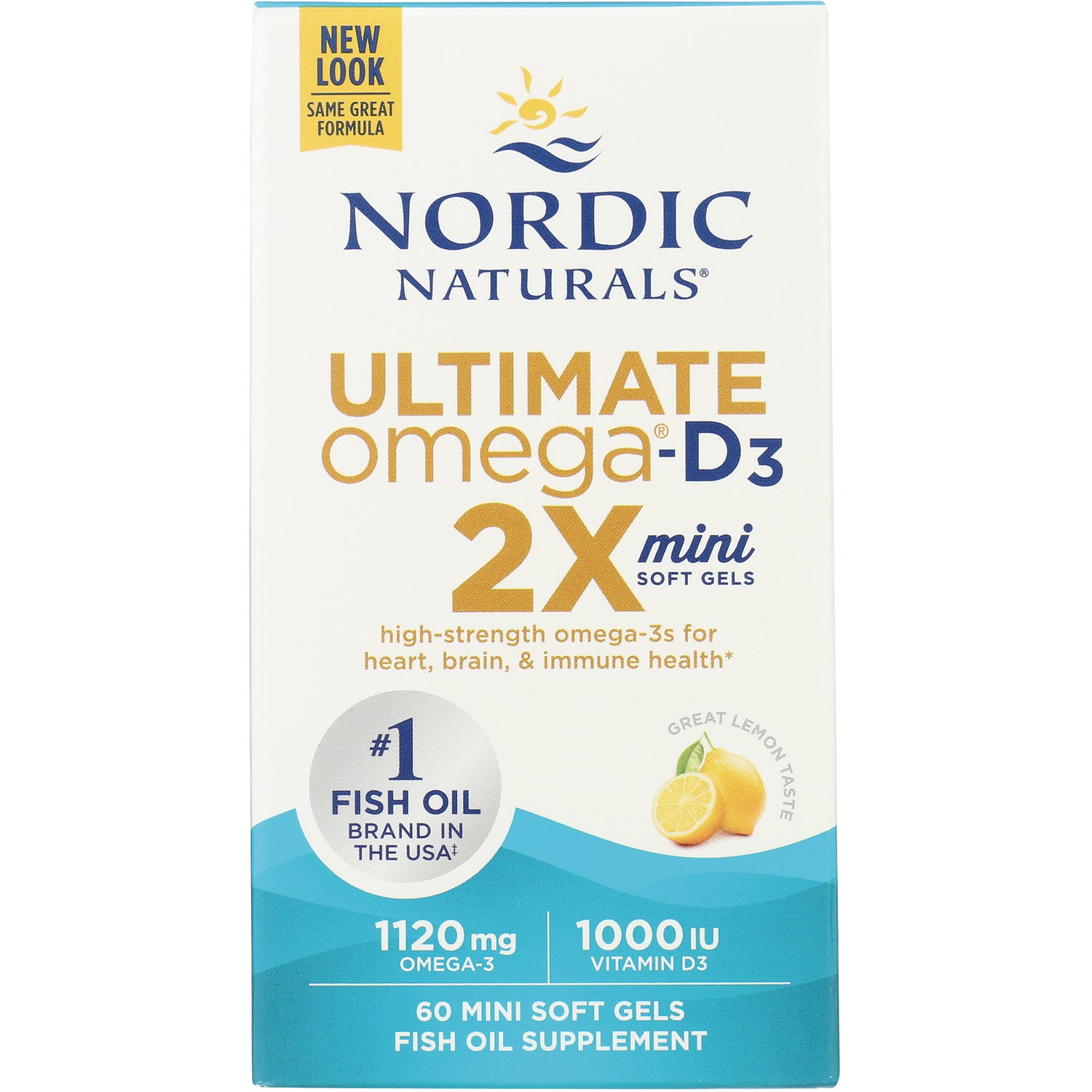 Ultimate Omega-D3 2X Mini Soft Gels - Lemon