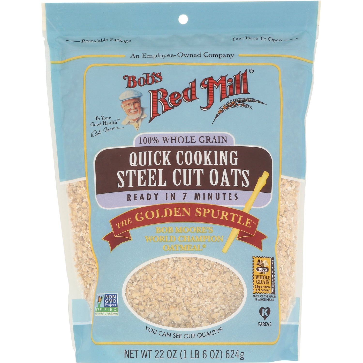 100% Whole Grains Quick Cooking Steel Cut Oats