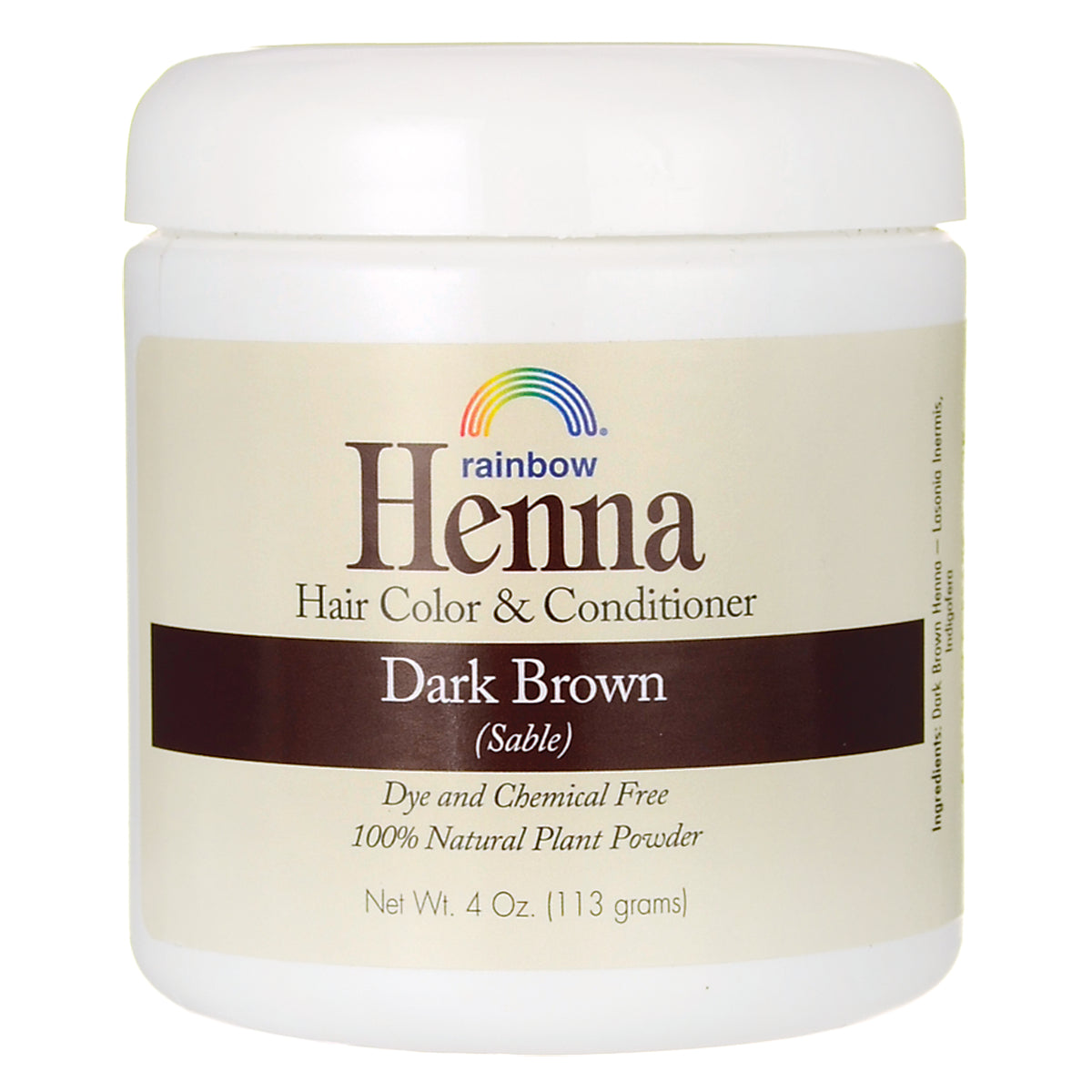 Henna Hair Color and Conditioner - Dark Brown (Sable)