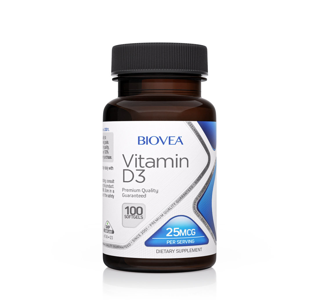 VITAMIN D3 25mcg 100 Softgels