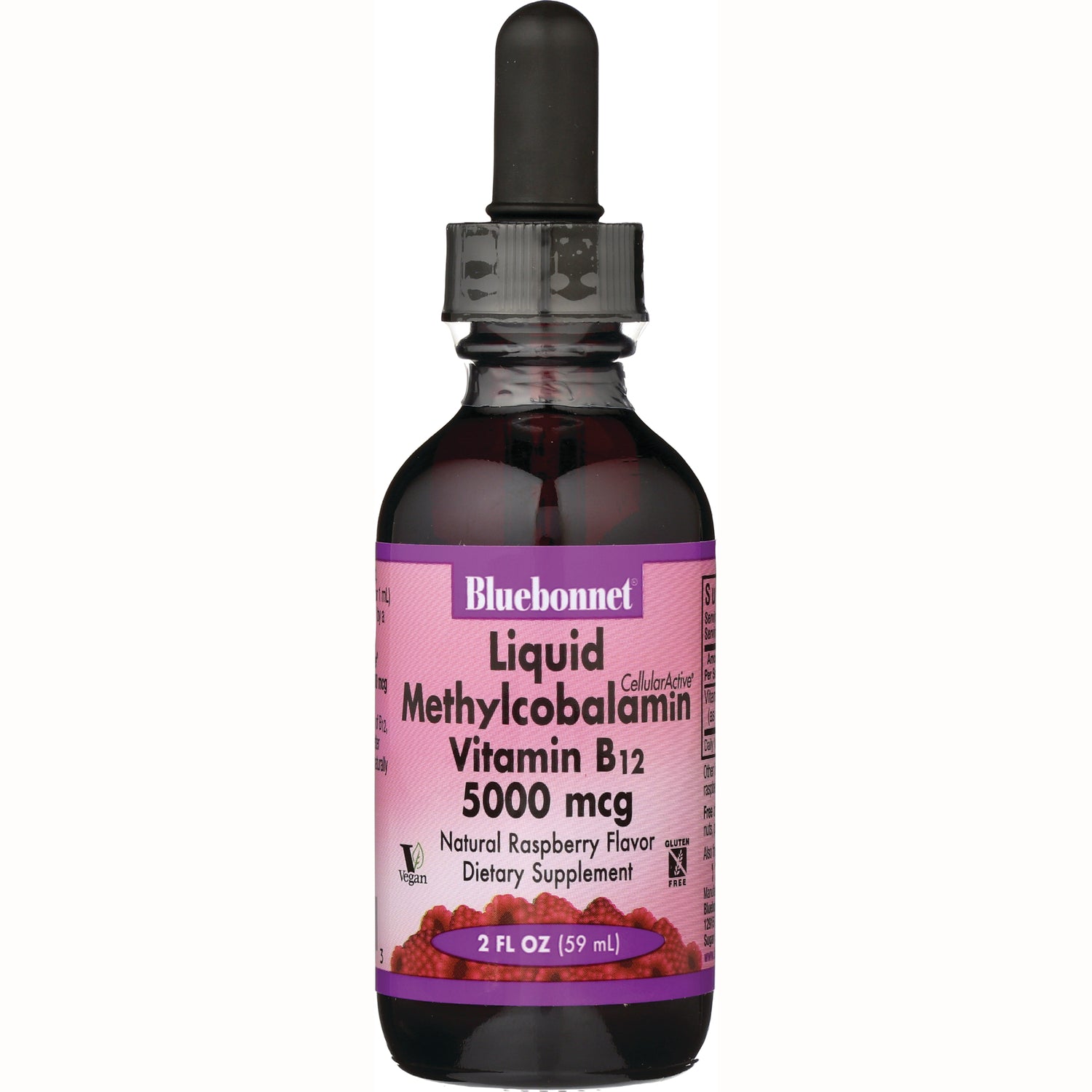 Liquid Methylcobalamin Vitamin B12 - Raspberry