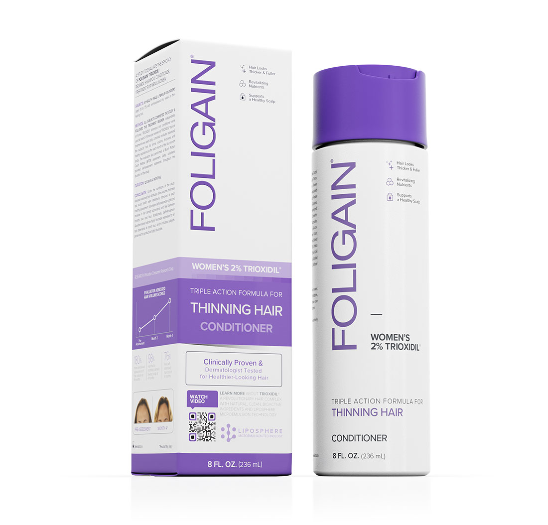 FOLIGAIN TRIPLE ACTION CONDITIONER FOR THINNING HAIR For Women with 2% Trioxidil® (8 fl oz) 236ml
