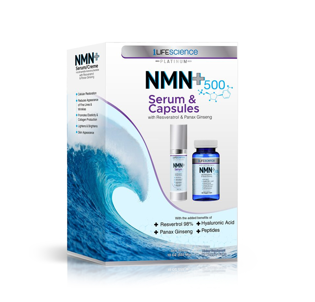 NMN+500 Platinum Serum & Capsules Combo Pack