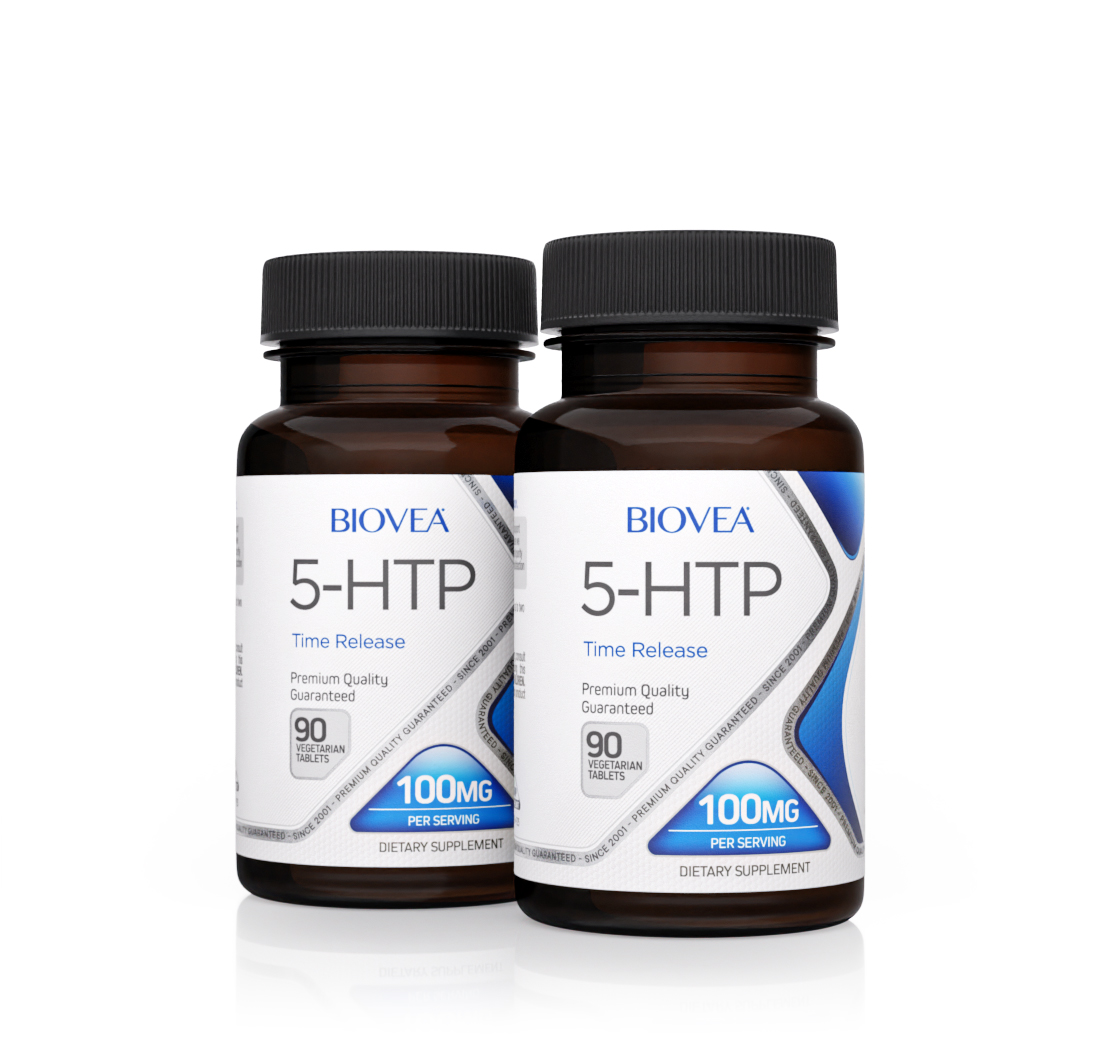 5-HTP 100mg 180 Vegetarian Tablets (Time Release) VALUE PACK