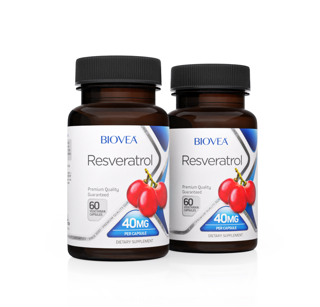 RESVERATROL 40mg 120 Capsules VALUE PACK