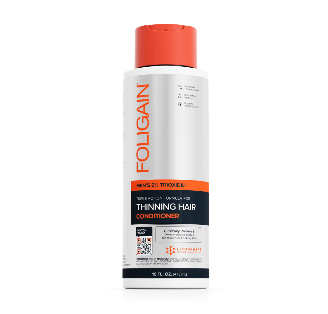 FOLIGAIN TRIPLE ACTION CONDITIONER FOR THINNING HAIR For Men with 2% Trioxidil® (16 fl oz) 473ml
