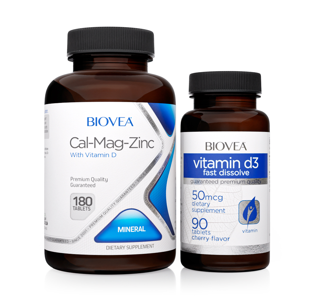 VITAMIN D3 Tablets (Fast Dissolve) & CAL-MAG-ZINC Tablets VALUE PACK
