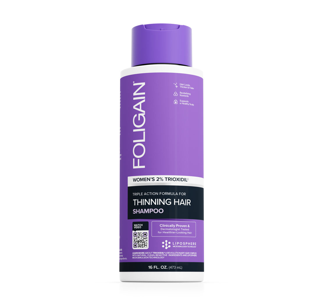 FOLIGAIN TRIPLE ACTION SHAMPOO FOR THINNING HAIR For Women with 2% Trioxidil® (16 fl oz) 473ml