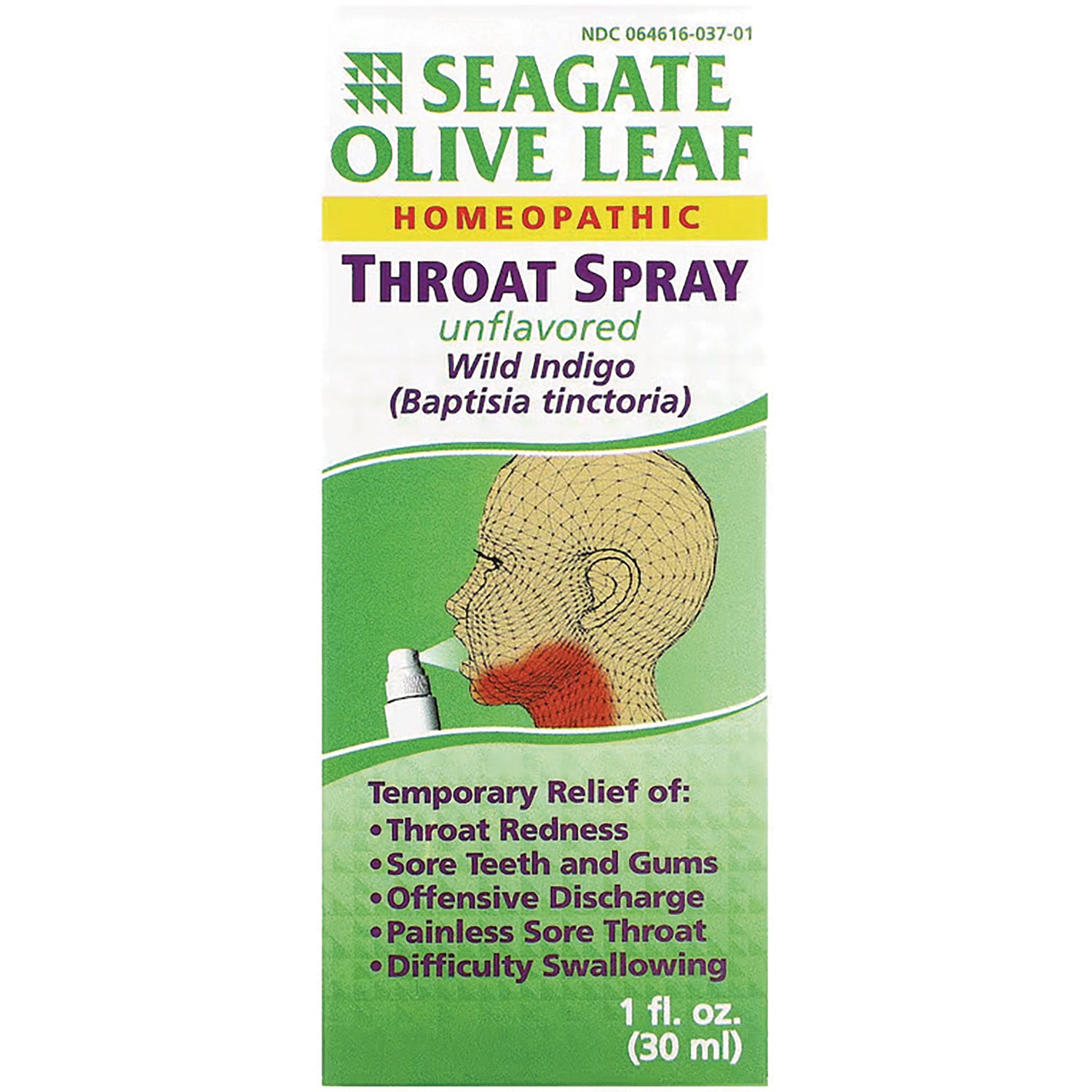 Olive Leaf Homeopathic Throat Spray - Unflavored