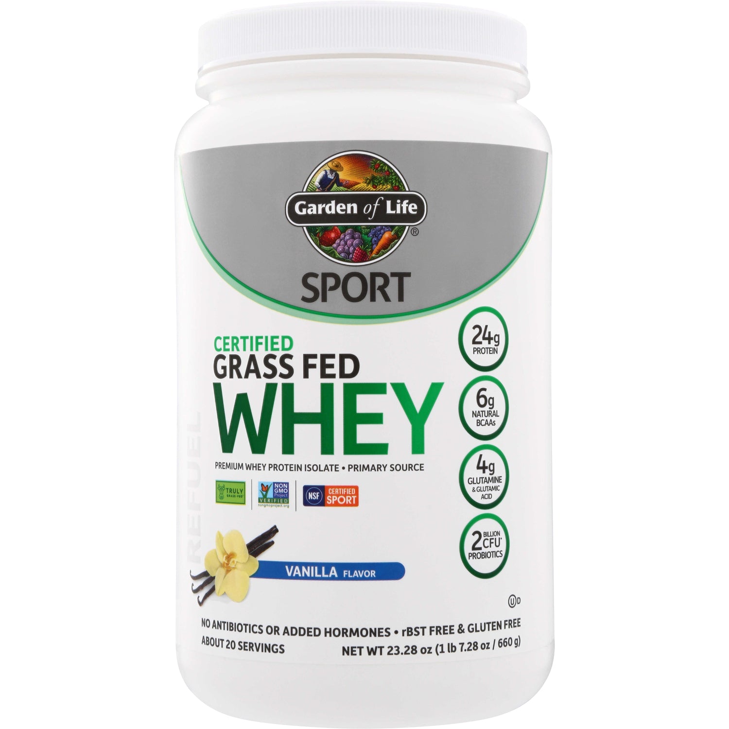 SPORT Certified Grass Fed Whey Protein - Vanilla