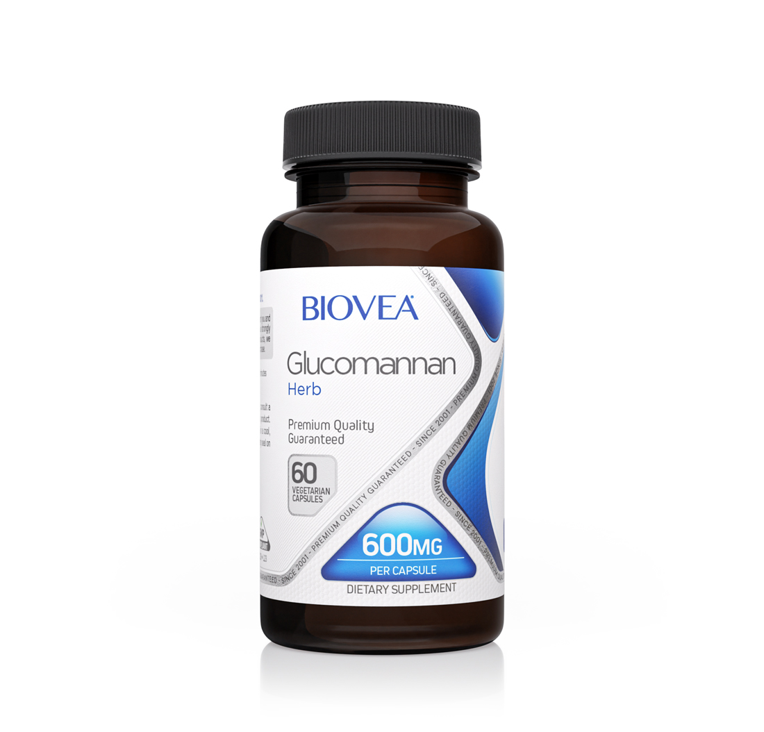 GLUCOMANNAN 600mg 60 Vegetarian Capsules