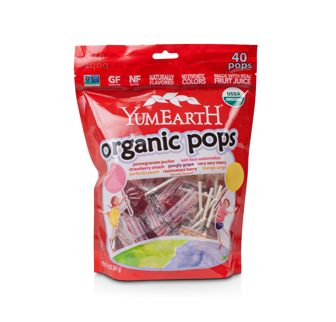 LOLLIPOPS (Organic) 40 Assorted Pops (8.5oz) 245g