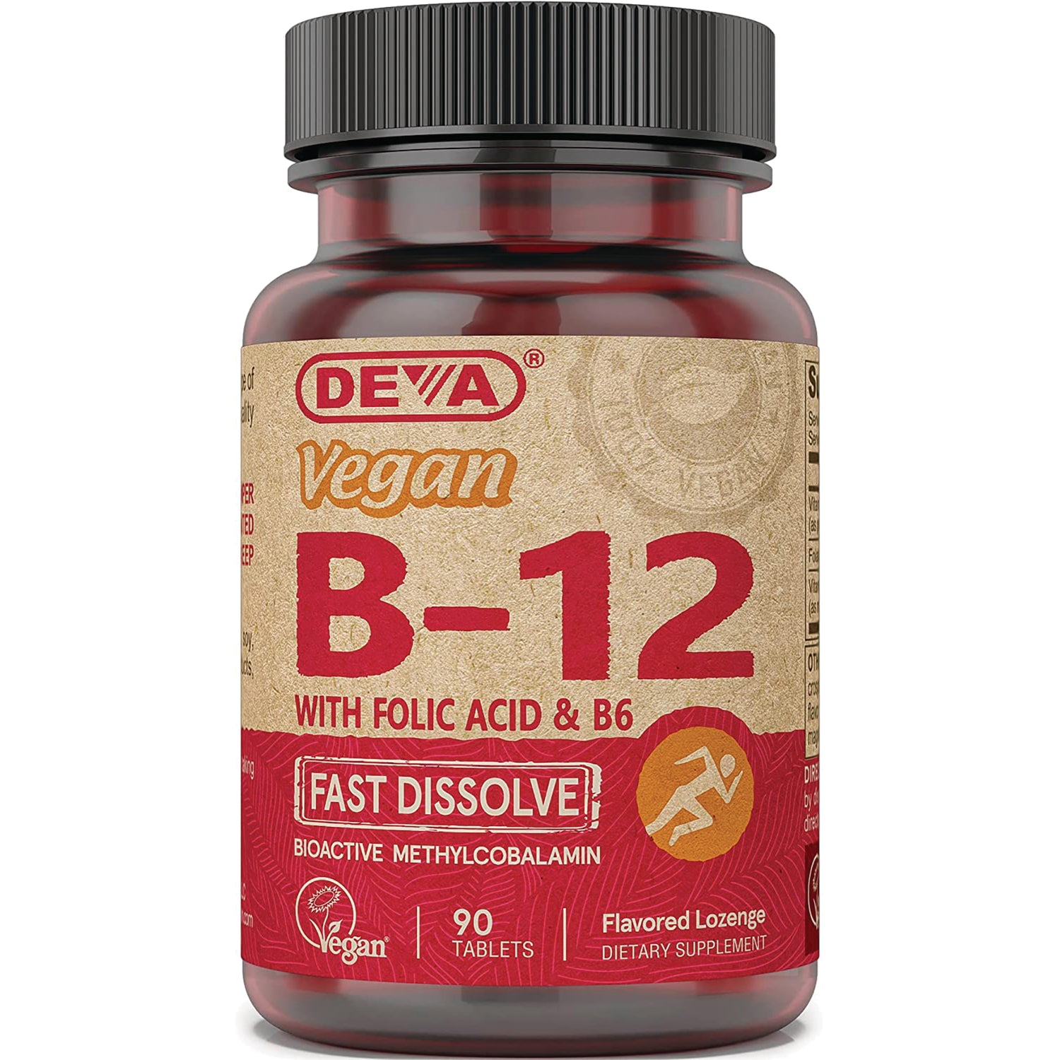 Vegan B12 with Folic Acid & B6 - Fast Dissolve